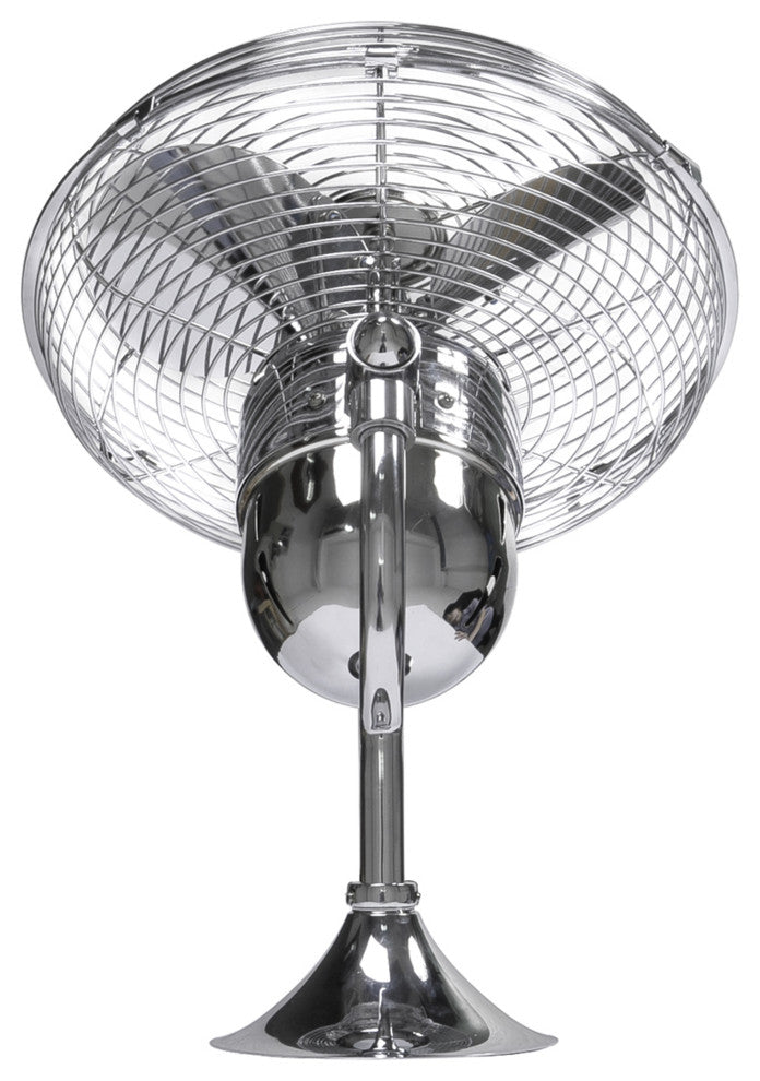 Kaye Wall Fan, Polished Chrome