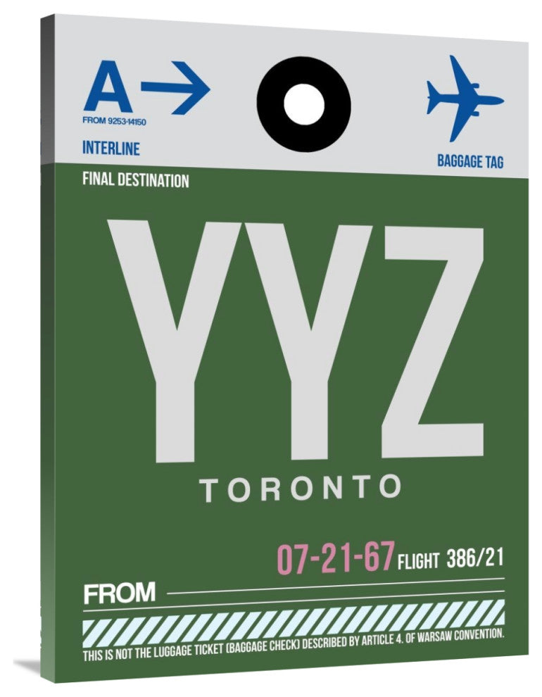 "YYZ Toronto Luggage Tag 1" Fine Art Print