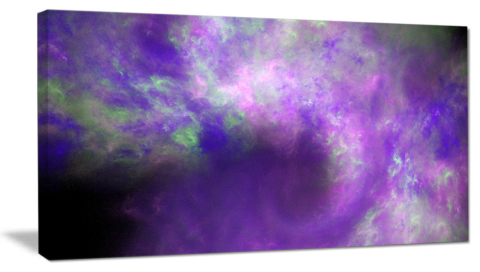 Perfect Light Purple Starry Sky, Abstract Canvas Art Print, 32x16