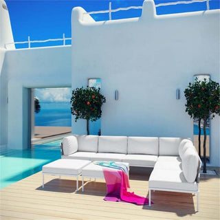 Harmony 8-Piece Outdoor Patio Aluminum Sectional Sofa Set