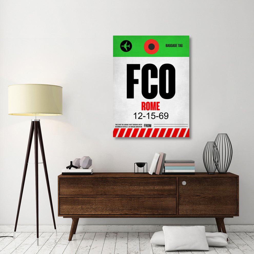 "FCO Rome Luggage Tag 1" Fine Art Print
