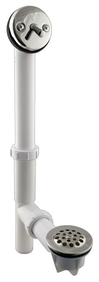 White 1.5" Tubular Trip Lever Bath Waste In Oil Rubbed Bronze, Polished Nickel