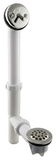 White 1.5" Tubular Trip Lever Bath Waste In Oil Rubbed Bronze, Polished Nickel