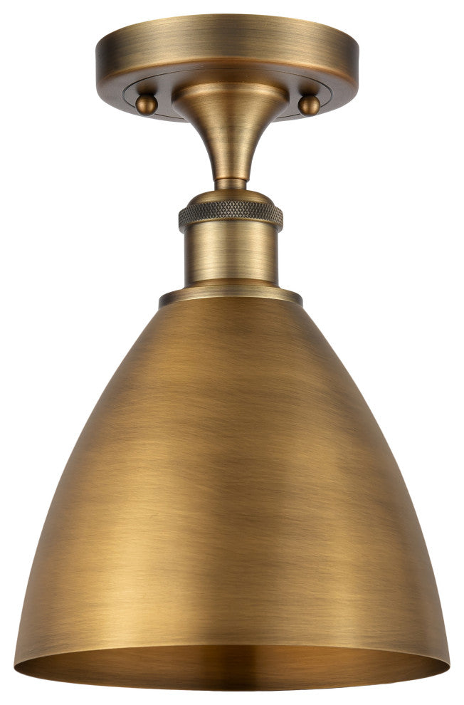 Ballston Dome Semi-Flush Mount, Brushed Brass, Brushed Brass