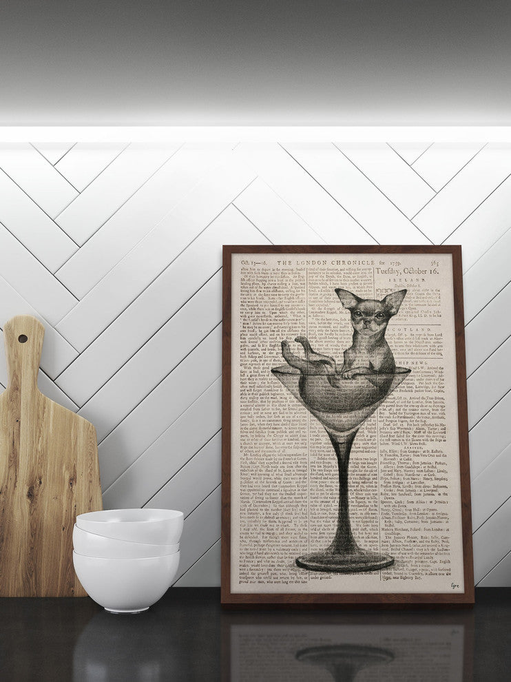 "Drink Me" Framed Painting Print, 16"x24"