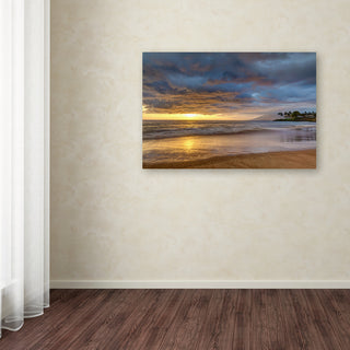 Pierre Leclerc 'Secret Beach Sunset' Canvas Art, 32x22