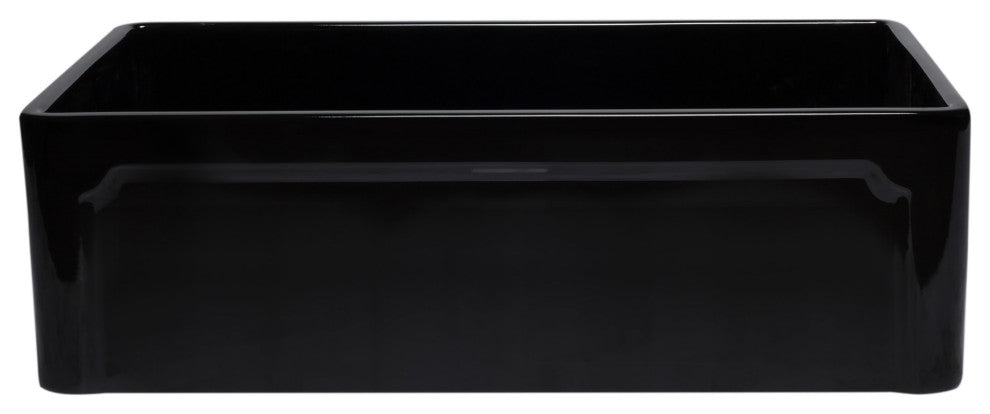 ALFI brand AB3320SB-BG 33 Inch Black Single Fireclay Farmhouse Kitchen Sink
