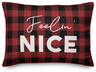 Plaid Feelin' Nice 14"x20" Throw Pillow