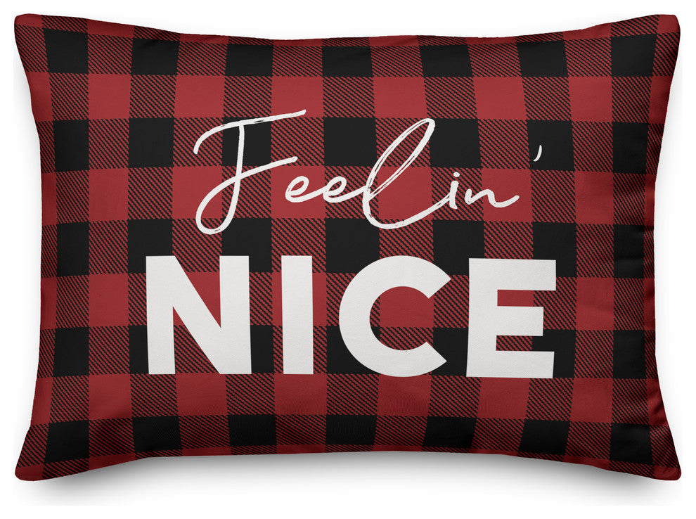Plaid Feelin' Nice 14"x20" Throw Pillow
