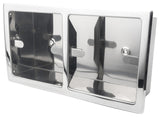 Recessed Double Toilet Paper Holder, Bright Polished