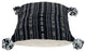 Black and Gray X Pom Throw Pillow