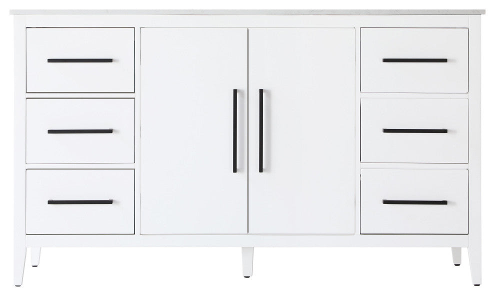 Home Living 60" Single Bathroom Vanity, White