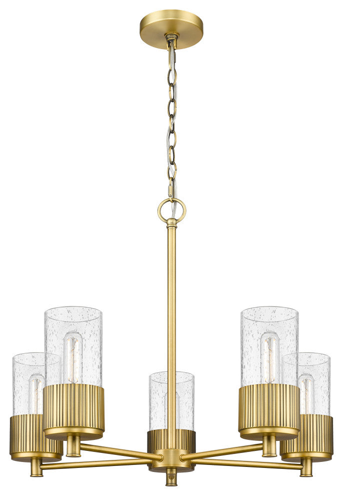Innovations Bolivar 5 25" Chandelier Brushed Brass