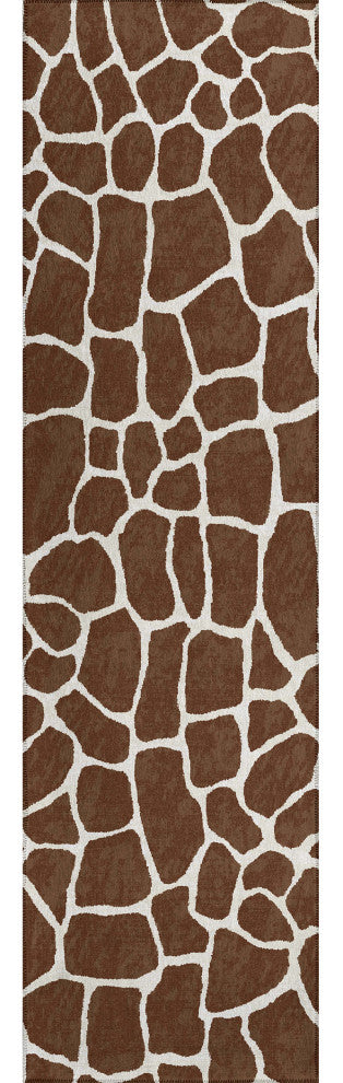 Indoor/Outdoor Mali ML4 Chocolate Machine Washable 2'3" x 10' Runner Rug
