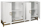 Lexi Four Door Sideboard Cabinet With Shell Handles White Finish