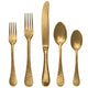 Epoque Flatware Set, Pewter Gold, 5 Pcs.