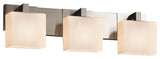 Fusion Modular 3-Light Bath Bar, Rectangle, Brushed Nickel, Opal Shade