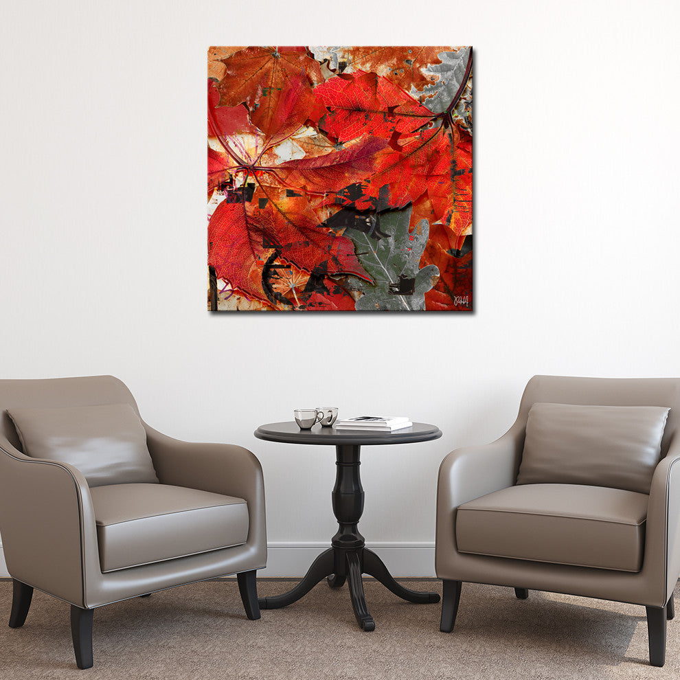 Fall Ink XIX, Canvas Wall Art, 30"x30"