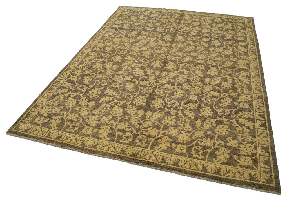 Rug N Carpet - Handmade Oriental 6' 1" x 8' 6" Pastel Oushak Area Rug