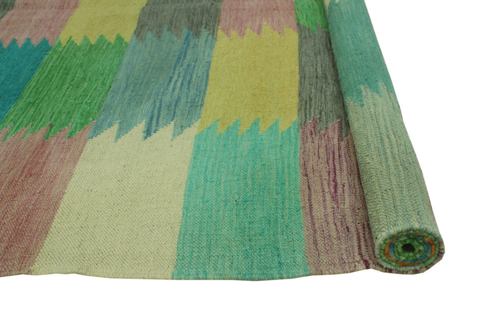 Winchester Kilim Inez Turquoise/Purple Rug, 4'10x6'5