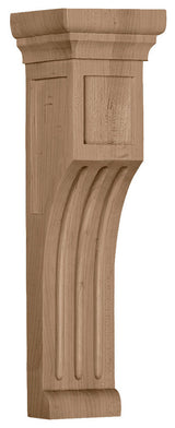 4"W x 4"D x 14"H Recessed Groove Corbel, Cherry