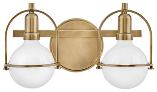 Somerset Two Light Vanity in Heritage Brass