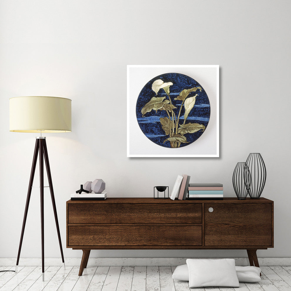 "Charger - Calla Lily Pattern" Print 19th Century American Artisan, 38"x38"