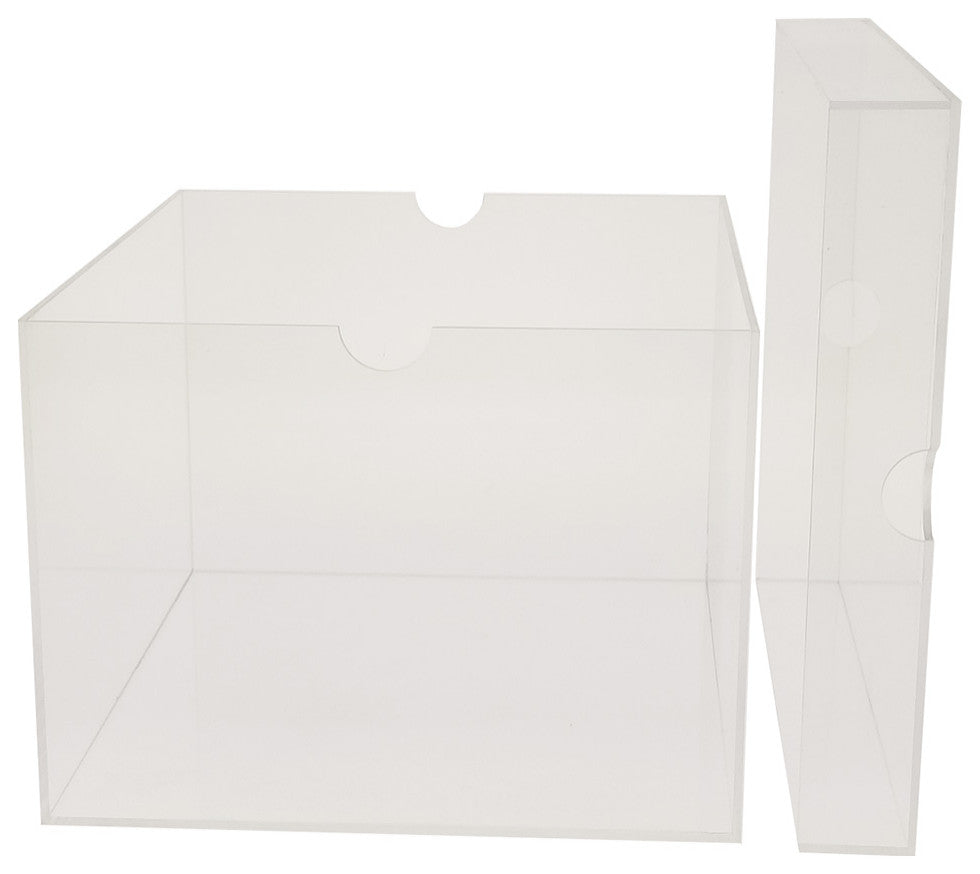 OnDisplay Luxury Acrylic Shoe Box - Clear Lucite Shoebox with Lid (Long)