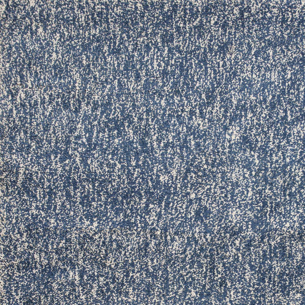 HomeRoots 8' x 11' 'Indigo and Ivory Heather Shag Area Rug