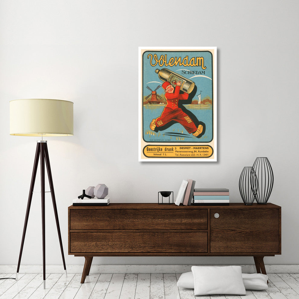 "Volendam Schiedam" Digital Paper Print by Vintage Booze Labels, 31"x46"