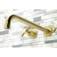 KS8047ZX Wall Mount Tub Faucet, Brushed Brass