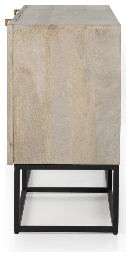 Kelby Sideboard-Light Wash Carved Mango