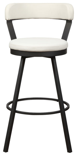 Sonya Pub Height Swivel Stools, Set of 2, White
