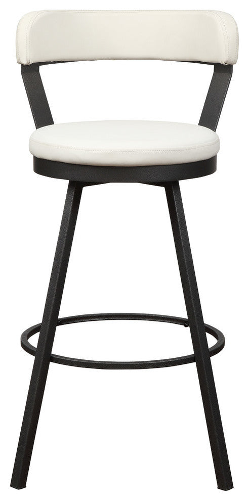 Sonya Pub Height Swivel Stools, Set of 2, White