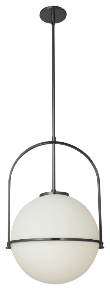 Dainolite PAO-161P-MB 1 Light Pendant, Matte Black