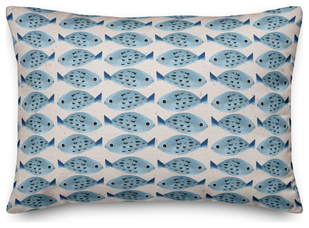 Multi Swim Fish 2 14x20 Spun Poly Pillow