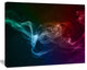 Abstract Fractal Smoke Waves, Large Abstract Canvas Wall Art, 40"x30"