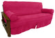 Solid Microsuede Full Futon Slipcover Set, Bery Berry