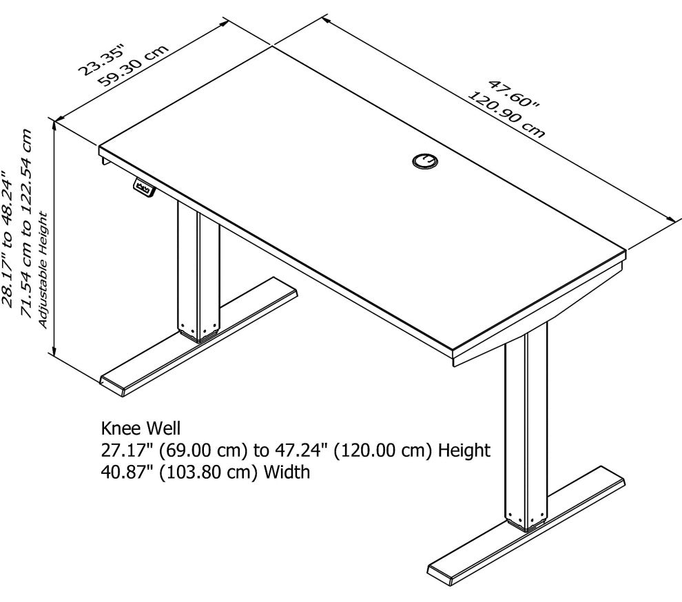 Move 40 Series 48W Height Adjustable Standing Desk, Mocha Cherry