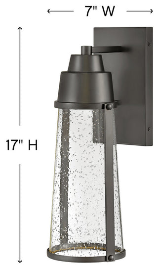 Hinkley Miles Medium Wall Mount Lantern, Black