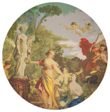 Cyprus Picnic Vintage 16" Round Pebble Placemat, Set of 4