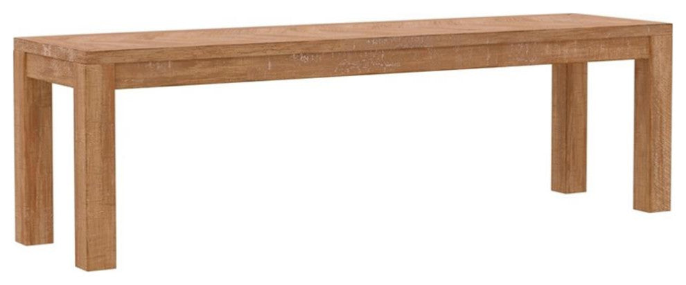 Aiden Dining Bench, Weathered Natural