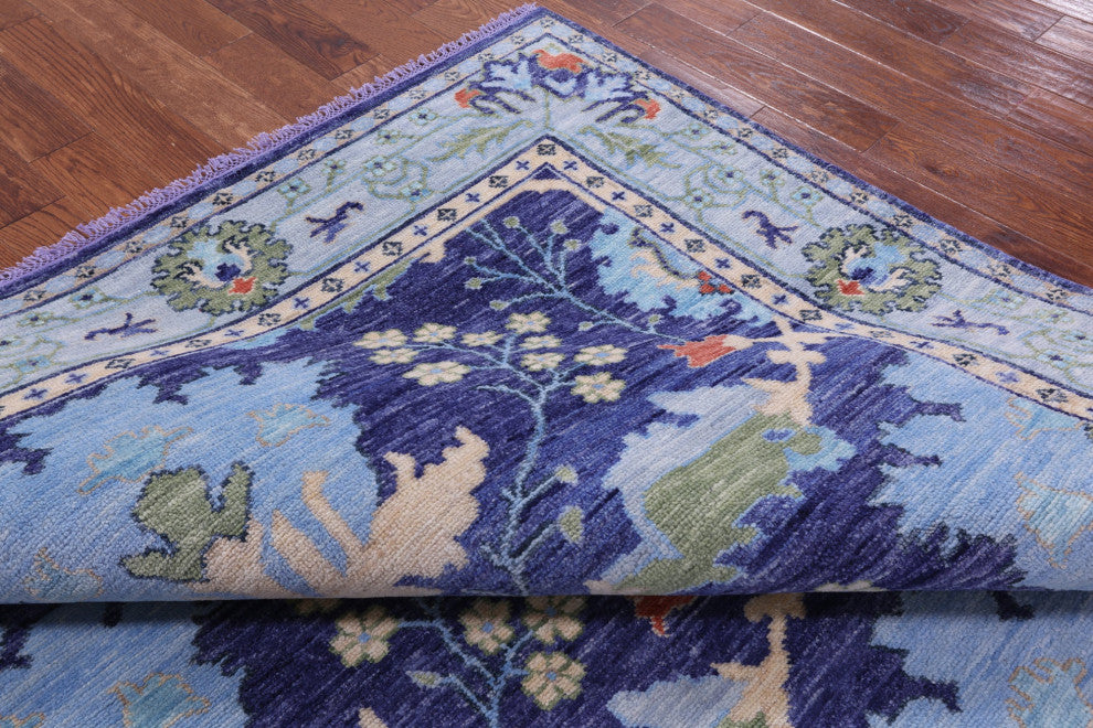 Hand Knotted Turkish Oushak Wool Rug 8' 0" X 10' 2" - Q13632