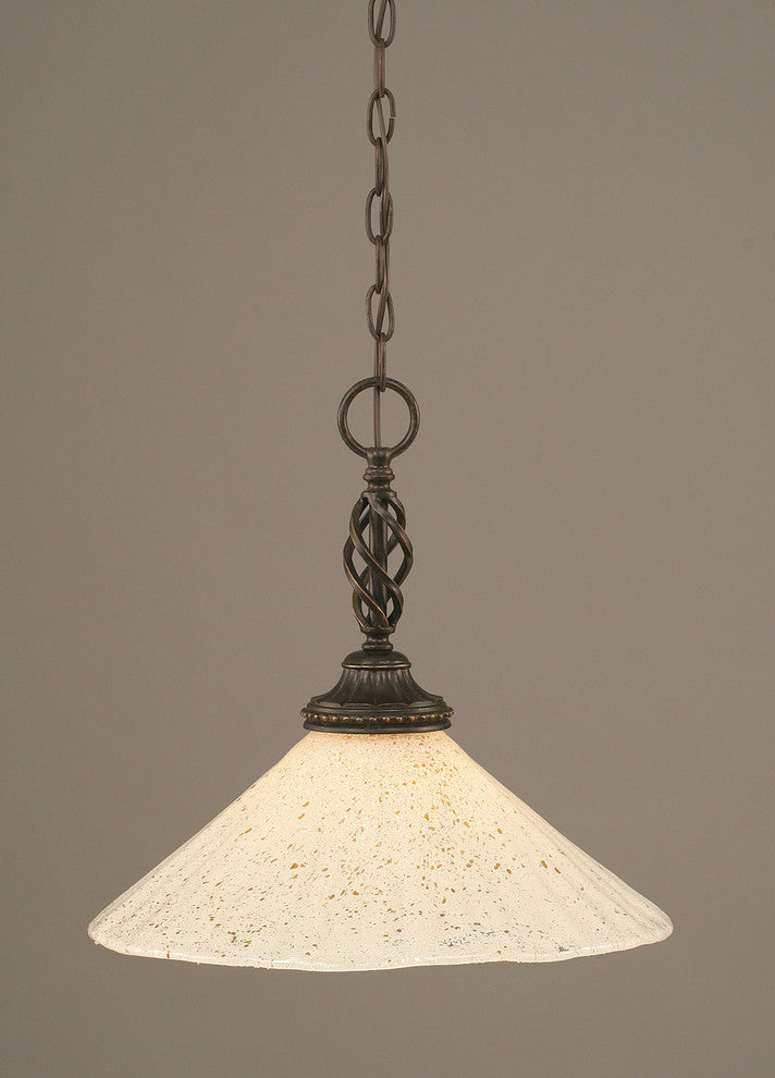 Elegante 1-Light Pendant, Dark Granite/Gold Ice