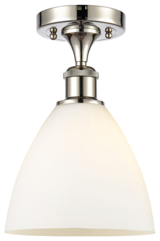 Innovations 516-1C-PN-GBD-751 1 Light Semi-Flush Mount, Polished Nickel