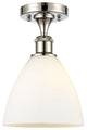 Innovations 516-1C-PN-GBD-751 1 Light Semi-Flush Mount, Polished Nickel