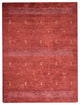 HAND KNOTTED LOOM SILK ECO-FRIENDLY AREA RUGS -8'x10',Rectangle,Red,Contemporary