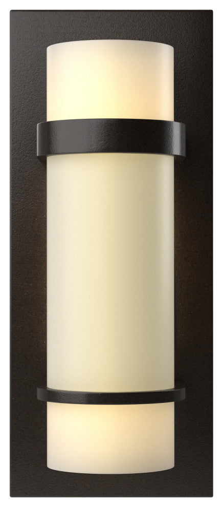 Banded Sconce, Oil Rubbed Bronze, Opal Glass