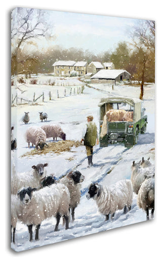 The Macneil Studio 'Farmer Sheep Copy' Canvas Art, 47"x35"