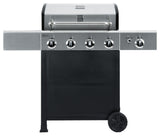 Kenmore 4 Burner Open Cart Gas Grill with Side Burner